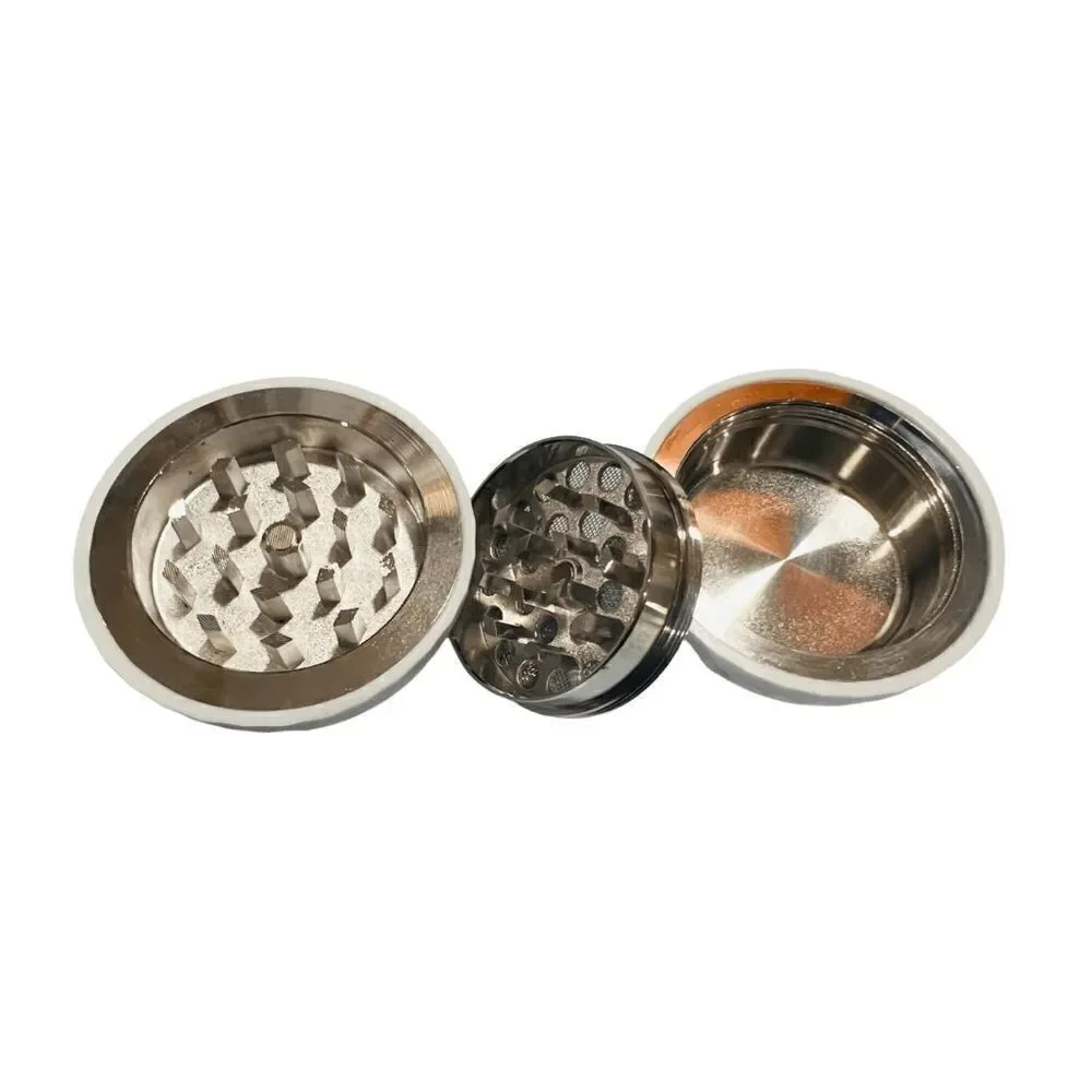 2.5 '' Metal Golf Ball 3 Piece Tobacco Herb Kitchen Spice Grinder Crusher